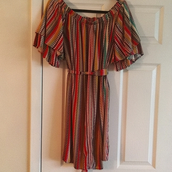 Anthropologie Uncle Frank Multicolor Striped Midi Dress - Picture 6 of 7